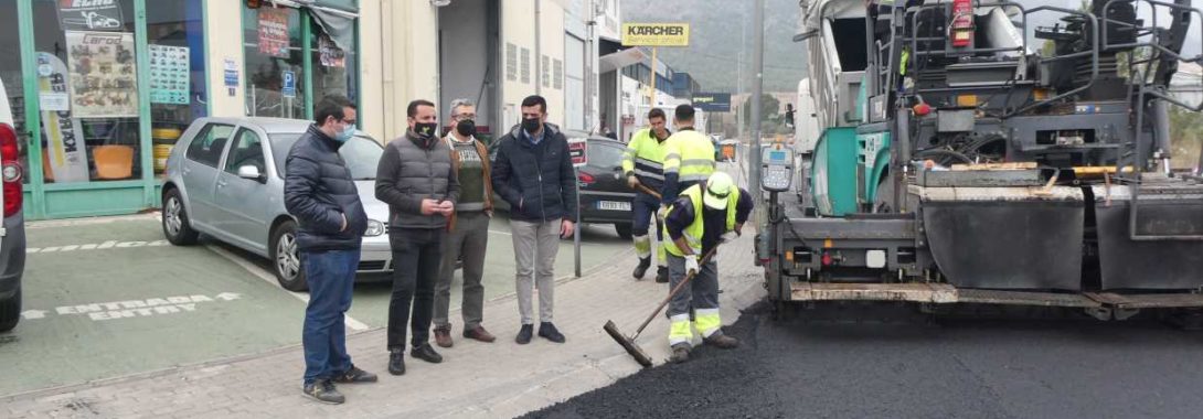 Obras de mejora del Polígono Industrial l’Alberca de La Nucía para ampliar la red de pluviales y el carril bici