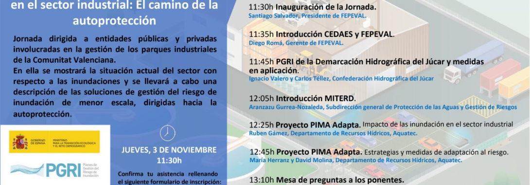 Webinar: La adaptación al riesgo de inundación en el sector industrial: El camino de la autoprotección.