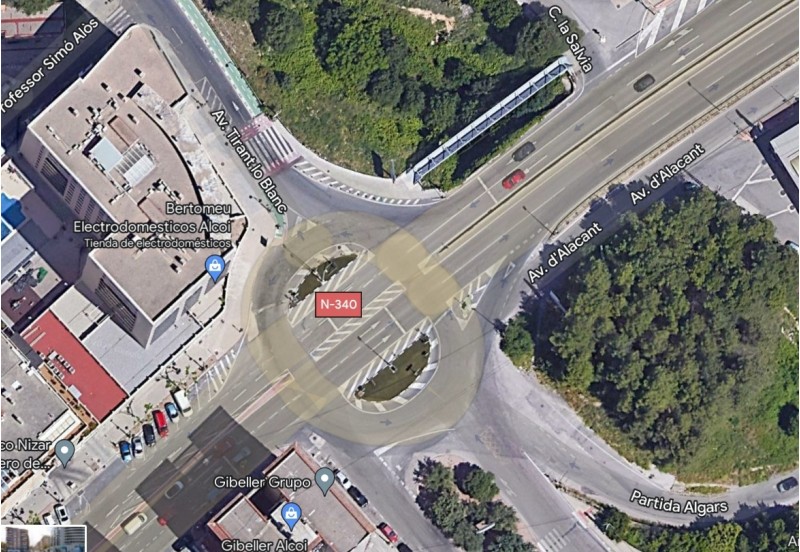 Se construirá un paso inferior para peatones y ciclistas en la rotonda norte de Alcoy