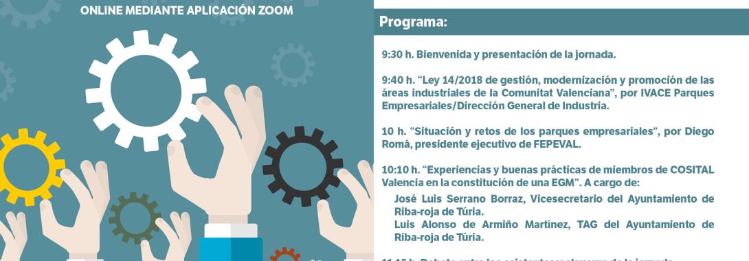 Jornadas sobre la Ley 14/2018 de Áreas Industriales para técnicos municipales en Alicante, Castellón y Valencia